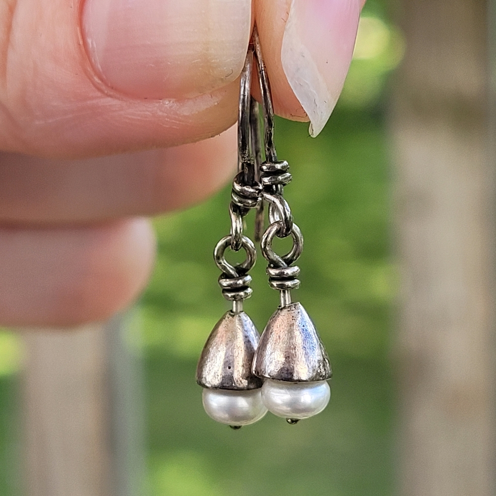 ⭐Vintage Sterling w/ Pearl Earrings⭐